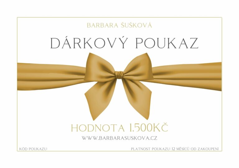 Dárkový poukaz - 1500Kč