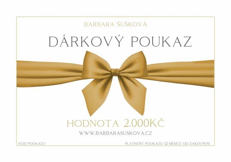 Dárkový poukaz - 2000Kč